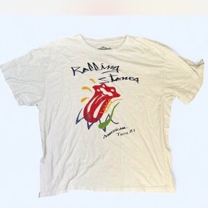 The Rolling Stones White Tee 1981 tour